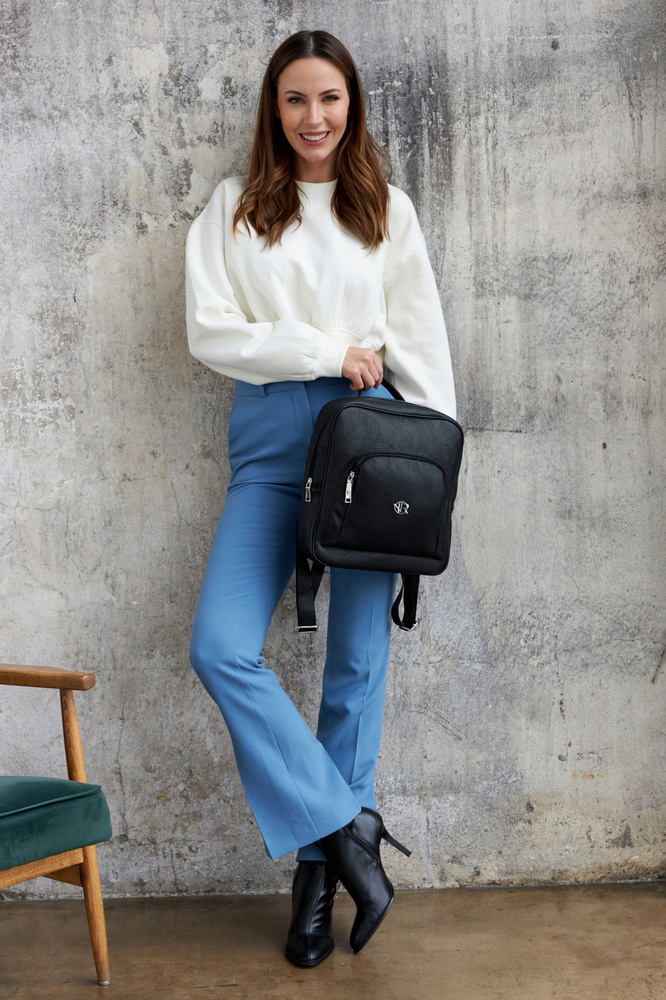 Miejski plecak damski ze skóry ekologicznej - Rovicky - obrazek 12