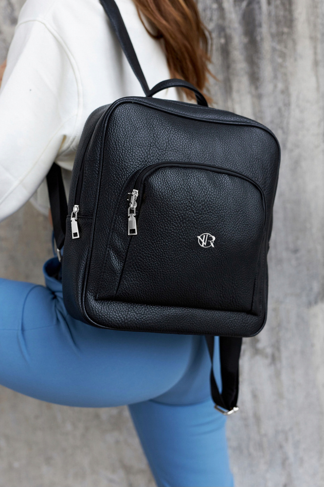 Miejski plecak damski ze skóry ekologicznej - Rovicky - obrazek 10