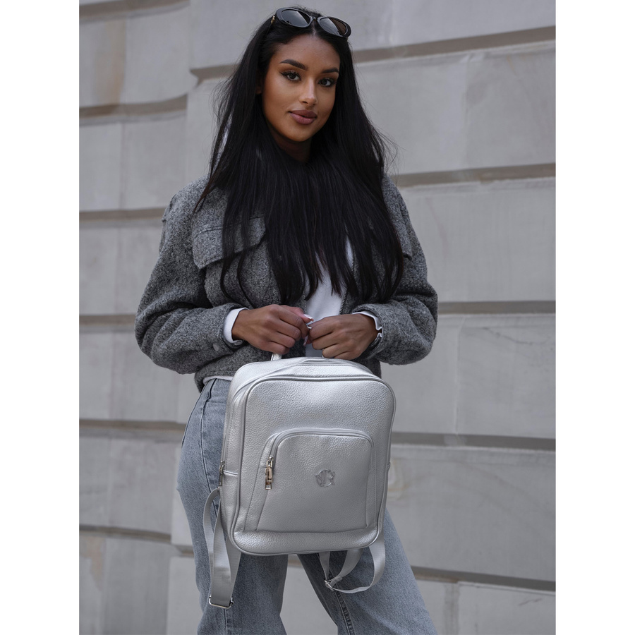 Miejski plecak damski ze skóry ekologicznej - Rovicky - obrazek 2