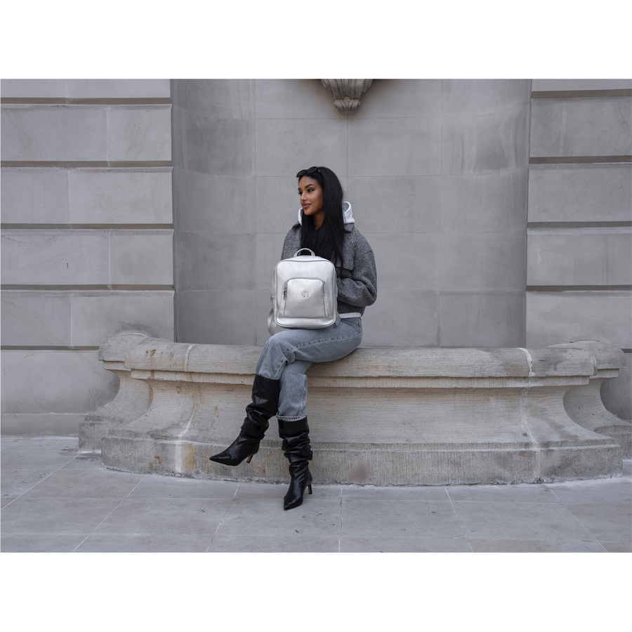 Miejski plecak damski ze skóry ekologicznej - Rovicky - obrazek 13