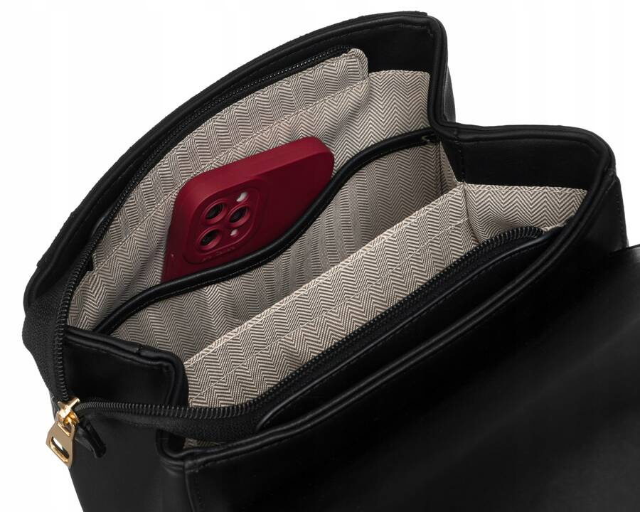 Klasyczny plecak damski ze skóry ekologicznej - Rovicky - obrazek 7