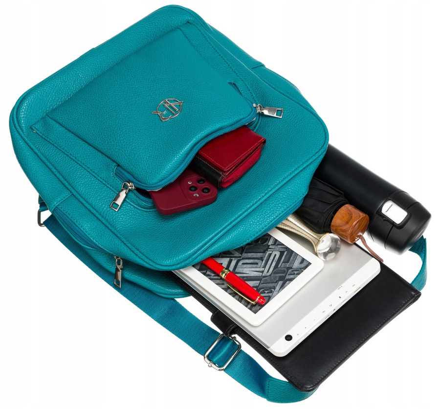 Miejski plecak damski ze skóry ekologicznej - Rovicky - obrazek 12