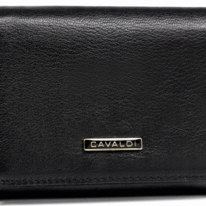 Skórzany, klasyczny portfel damski na zatrzask - 4U Cavaldi