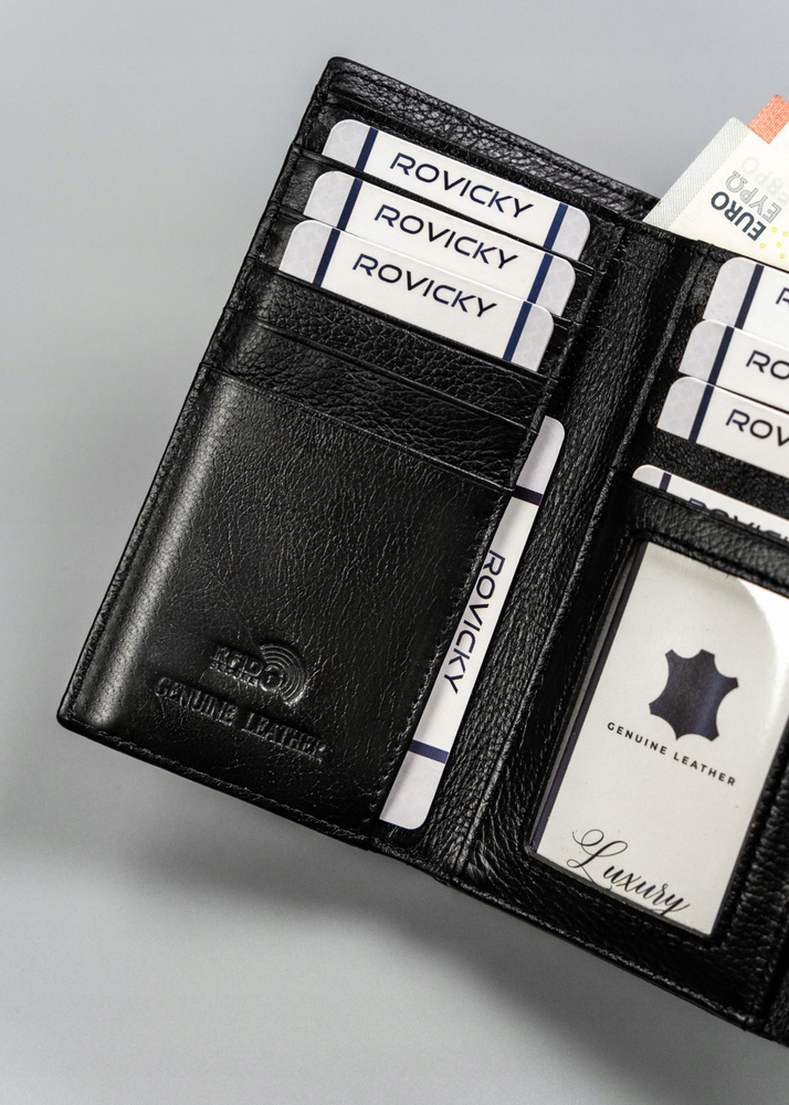 Skórzany, średni portfel damski na zatrzask - 4U Cavaldi - obrazek 8