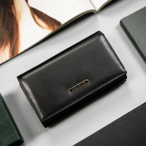 Skórzany, średni portfel damski na zatrzask - 4U Cavaldi