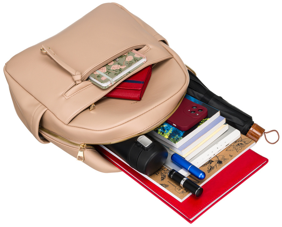 Duży plecak damski ze skóry ekologicznej - Rovicky - obrazek 8