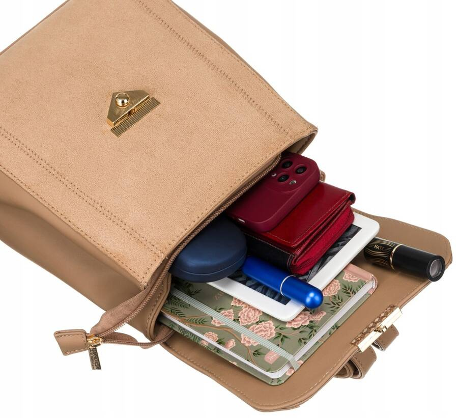 Plecaczek damski ze skóry ekologicznej - Peterson - obrazek 7