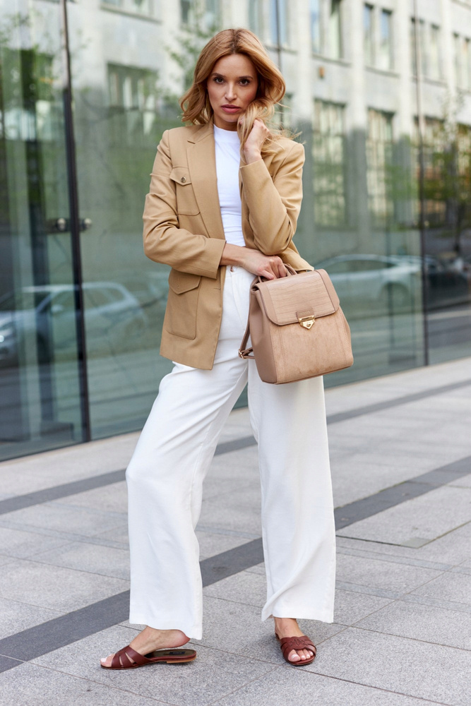 Plecaczek damski ze skóry ekologicznej - Peterson - obrazek 12