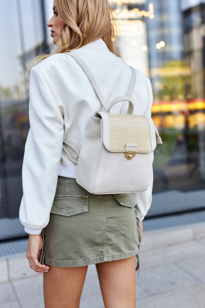 Plecaczek damski ze skóry ekologicznej - Peterson - obrazek 11