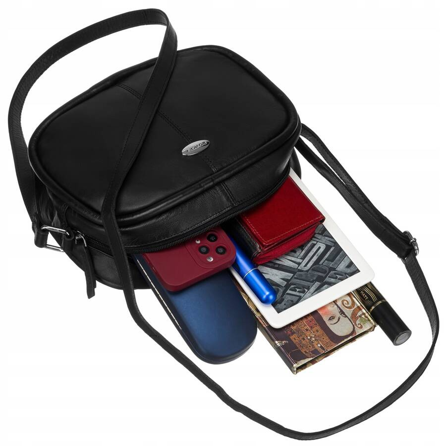 Mała, skórzana listonoszka damska - Rovicky - obrazek 6