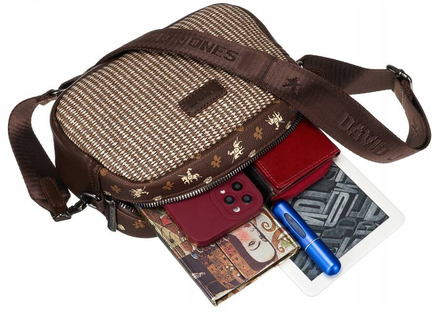 Mała listonoszka damska ze skóry ekologicznej - David Jones - obrazek 7