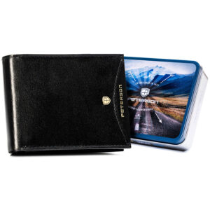 Skórzany portfel męski z systemem RFID - Peterson
