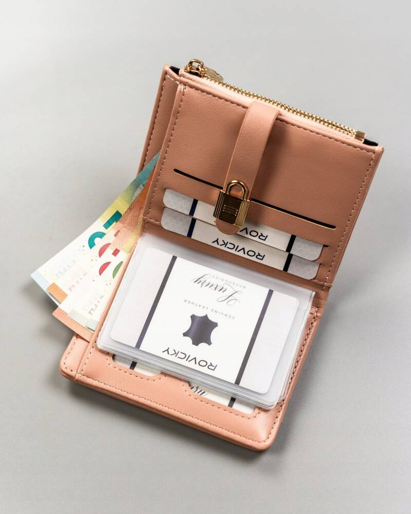 Pojemny, rozbudowany portfel damski ze skóry ekologicznej - 4U Cavaldi - obrazek 6