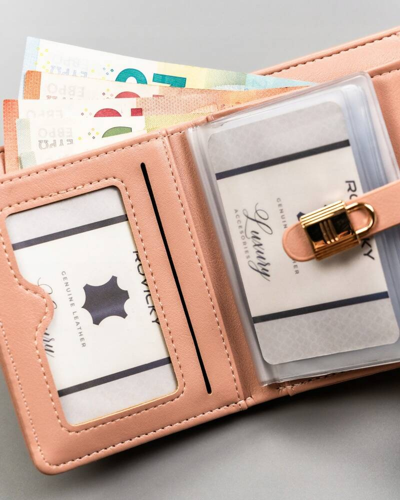 Pojemny, rozbudowany portfel damski ze skóry ekologicznej - 4U Cavaldi - obrazek 9