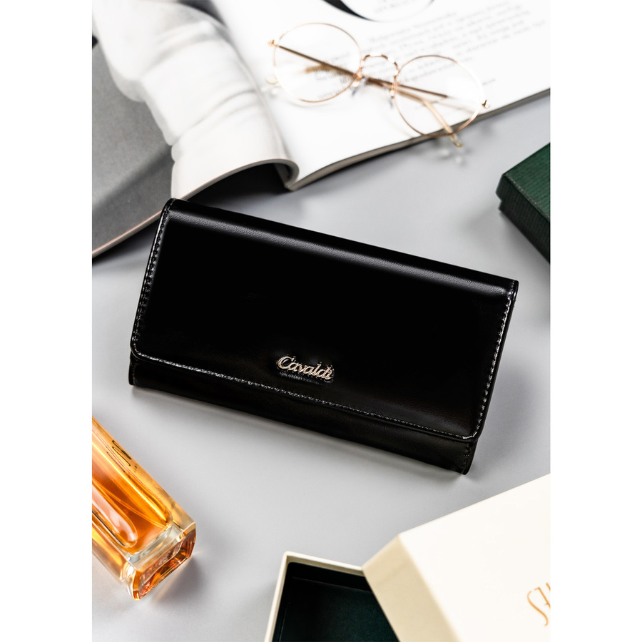 Duży portfel damski ze skóry ekologicznej - 4U Cavaldi - obrazek 3