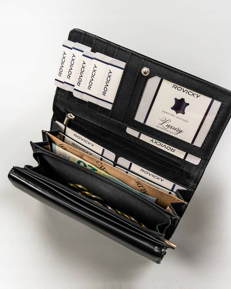 Duży portfel damski ze skóry ekologicznej - 4U Cavaldi - obrazek 7