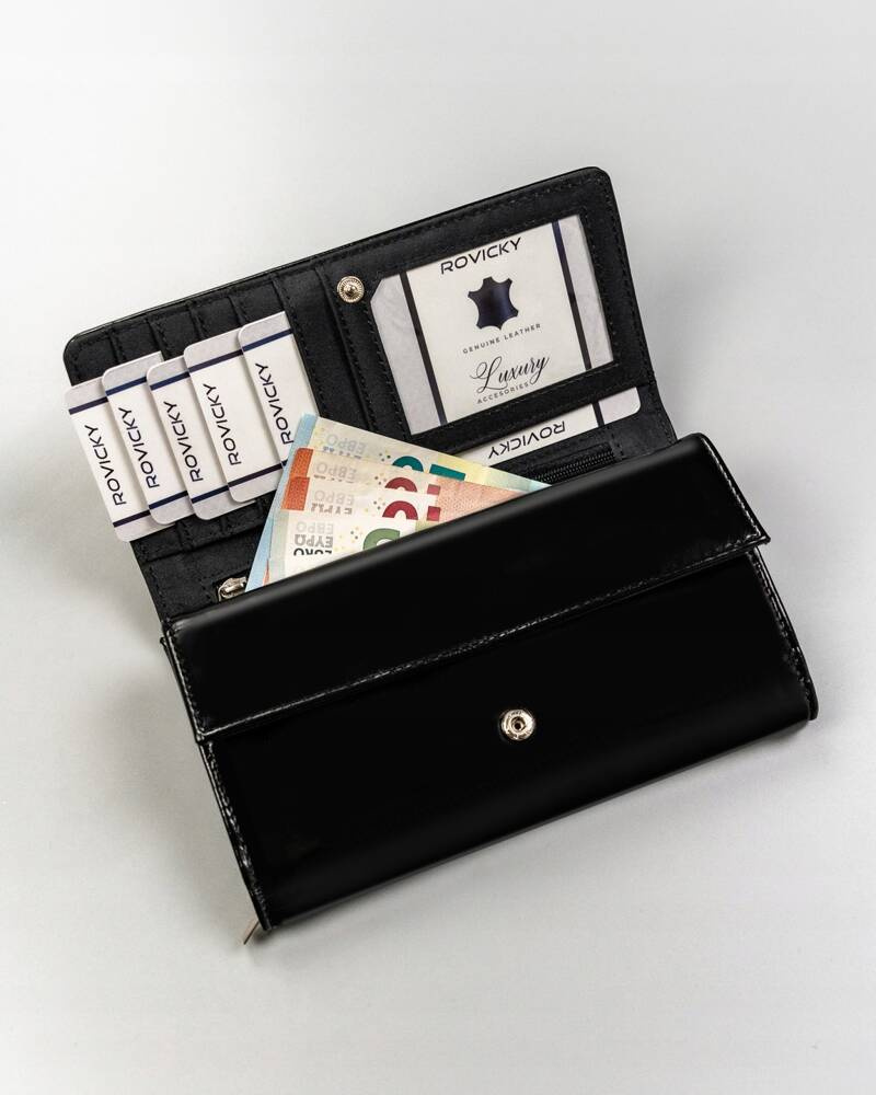 Duży portfel damski ze skóry ekologicznej - 4U Cavaldi - obrazek 5