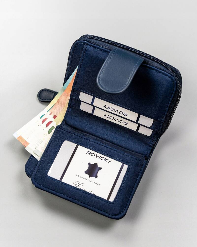 Klasyczny, pojemny portfel damski ze skóry ekologicznej - 4U Cavaldi - obrazek 7