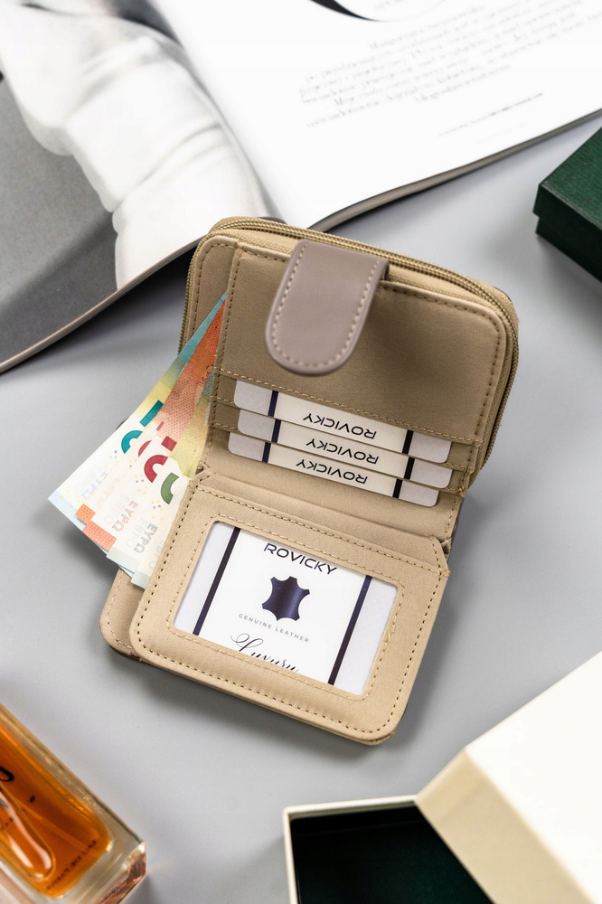 Klasyczny, pojemny portfel damski ze skóry ekologicznej - 4U Cavaldi - obrazek 8