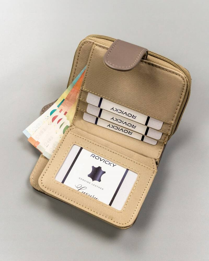 Klasyczny, pojemny portfel damski ze skóry ekologicznej - 4U Cavaldi - obrazek 7