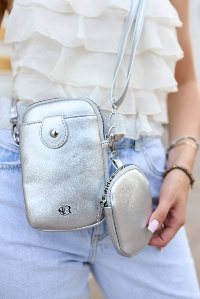 Mini torebka damska z dodatkową portmonetką ze skóry ekologicznej - Rovicky - obrazek 10