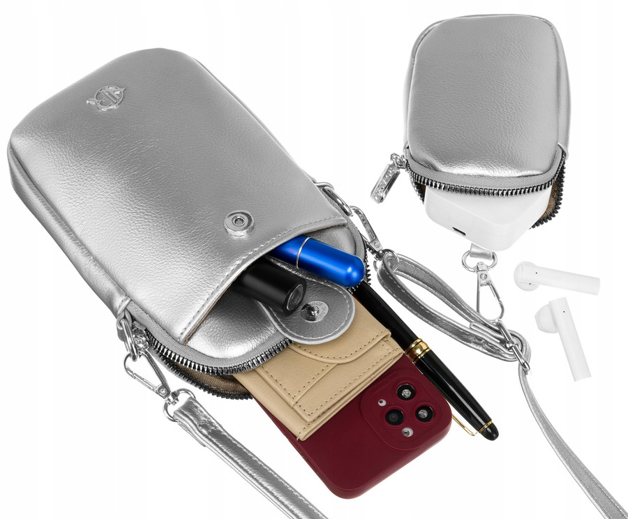 Mini torebka damska z dodatkową portmonetką ze skóry ekologicznej - Rovicky - obrazek 7