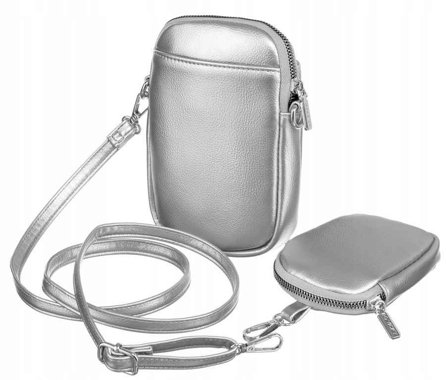 Mini torebka damska z dodatkową portmonetką ze skóry ekologicznej - Rovicky - obrazek 3