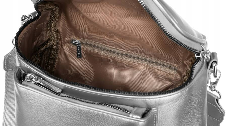 Elegancka saszetka damska na ramię wykonana ze skóry ekologicznej - Rovicky - obrazek 5