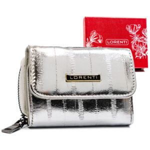 Mały, elegancki portfel damski ze skóry naturalnej - Lorenti