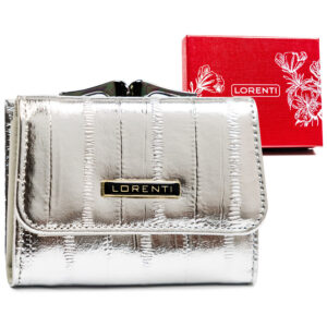 Elegancka portmonetka damska na zatrzask i bigiel - Lorenti