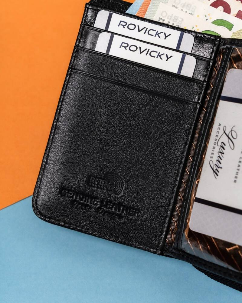 Klasyczny, elegancki portfel damski na zatrzask i suwak - Lorenti - obrazek 8