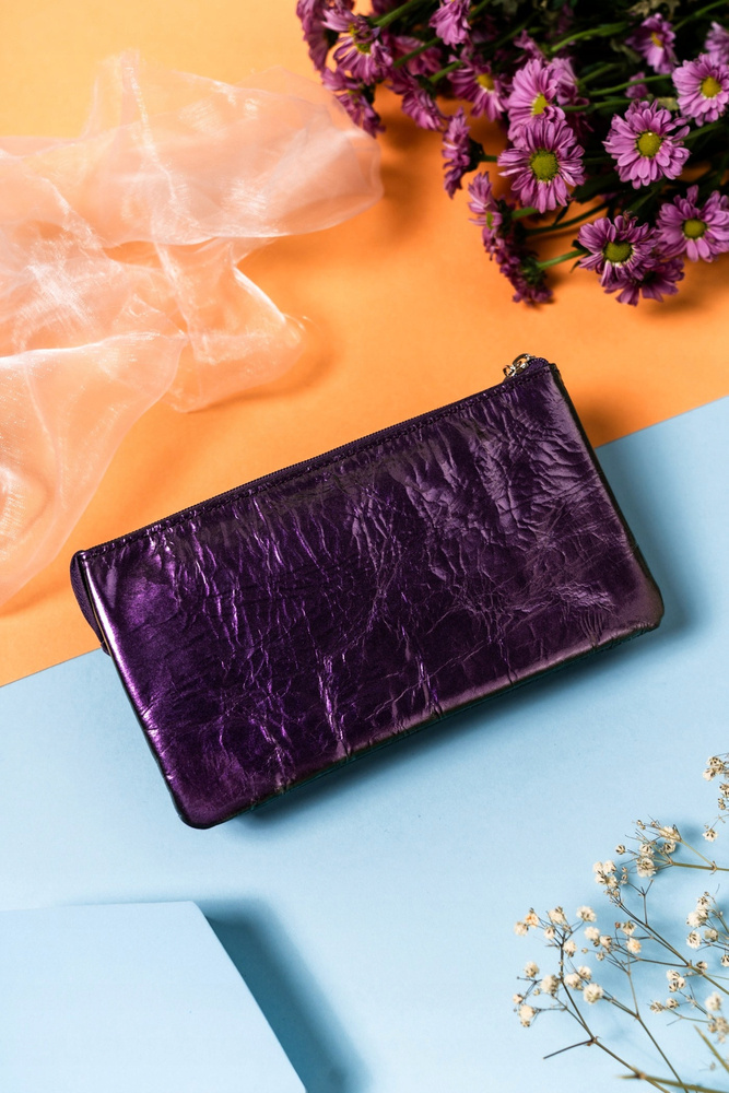 Duży portfel damski na zamek z breloczkiem w zestawie - Lorenti - obrazek 5