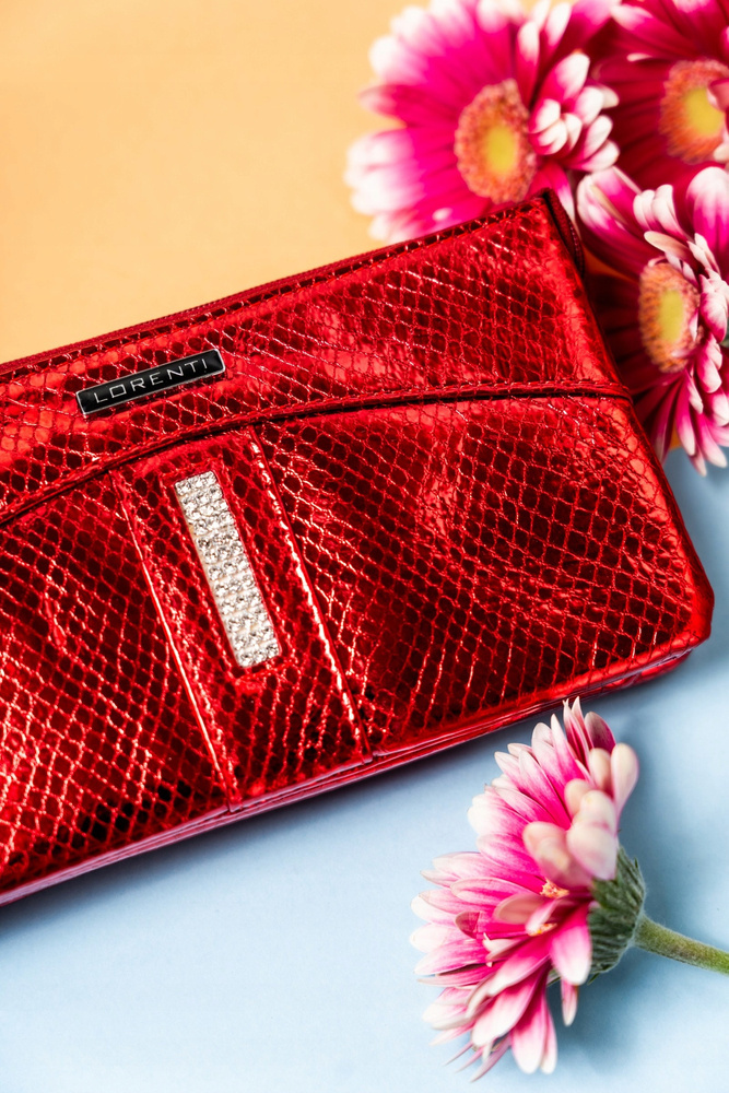Duży portfel damski na zamek wykonany ze skóry naturalnej - Lorenti - obrazek 4