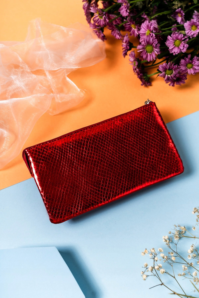 Duży portfel damski na zamek wykonany ze skóry naturalnej - Lorenti - obrazek 5