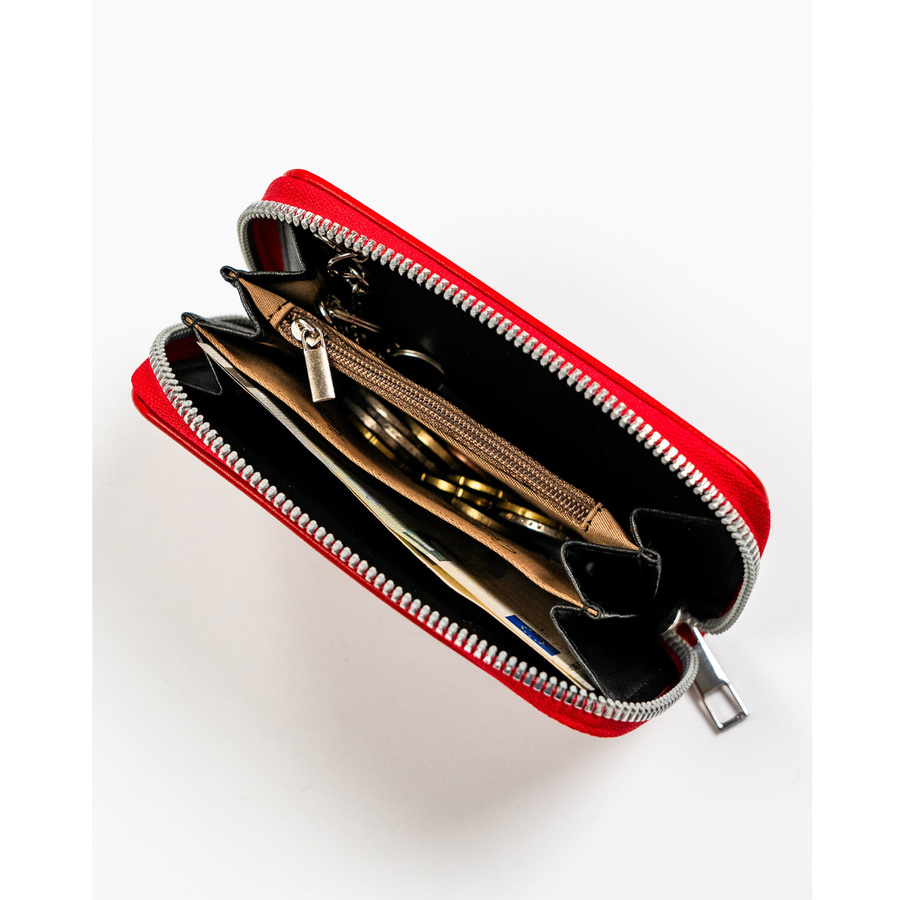 Portfel damski w typie piórnika ze skóry ekologicznej - 4U Cavaldi - obrazek 7