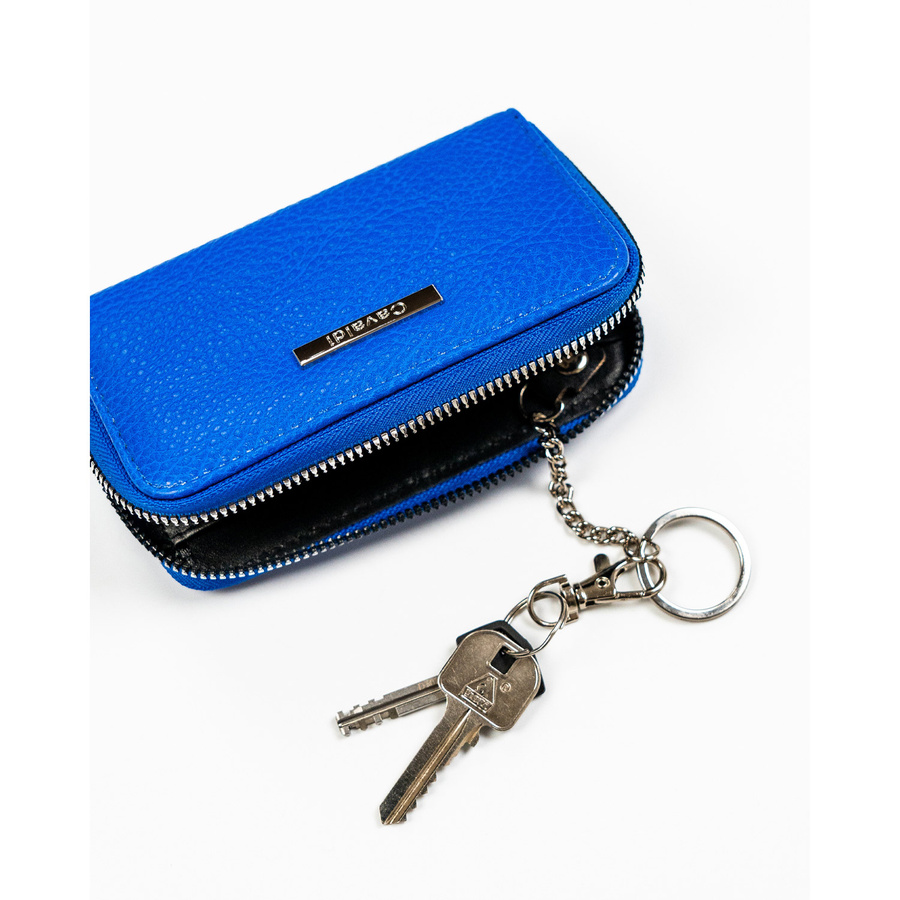 Średni portfel damski ze skóry ekologicznej o groszkowej fakturze - 4U Cavaldi - obrazek 6