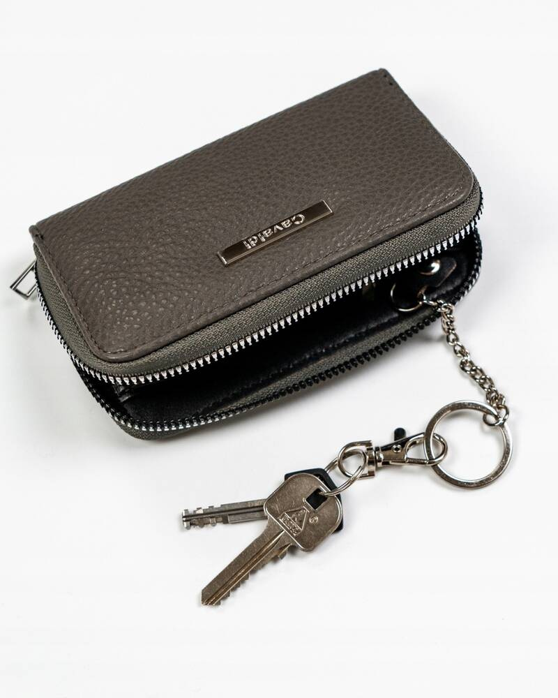 Średni portfel damski ze skóry ekologicznej o groszkowej fakturze - 4U Cavaldi - obrazek 5