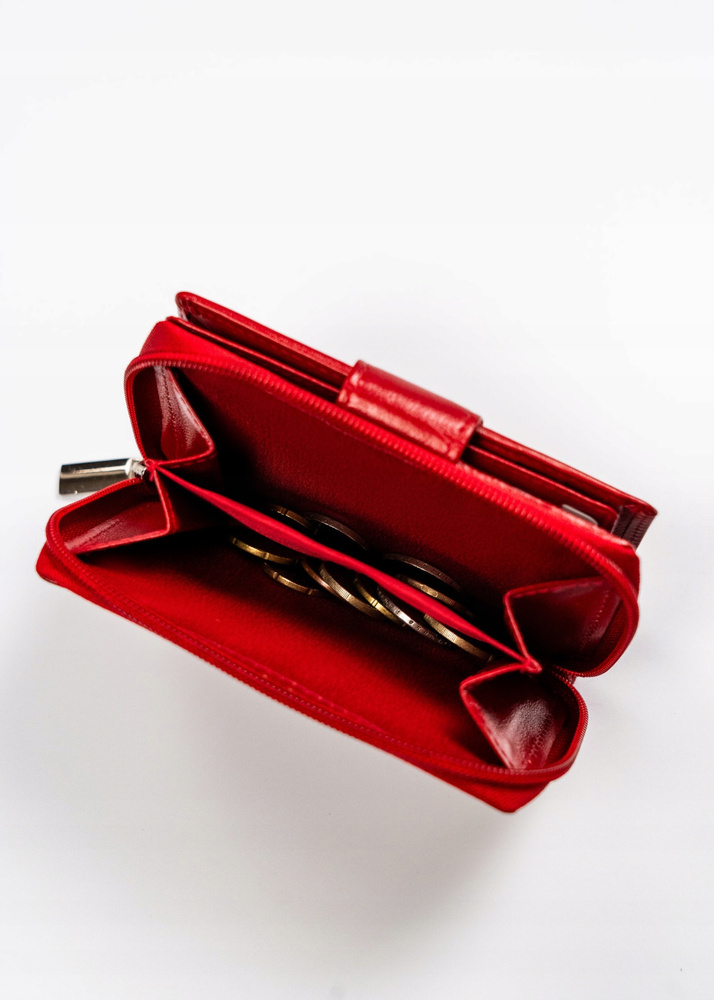 Mały portfel damski ze skóry naturalnej - Rovicky - obrazek 7