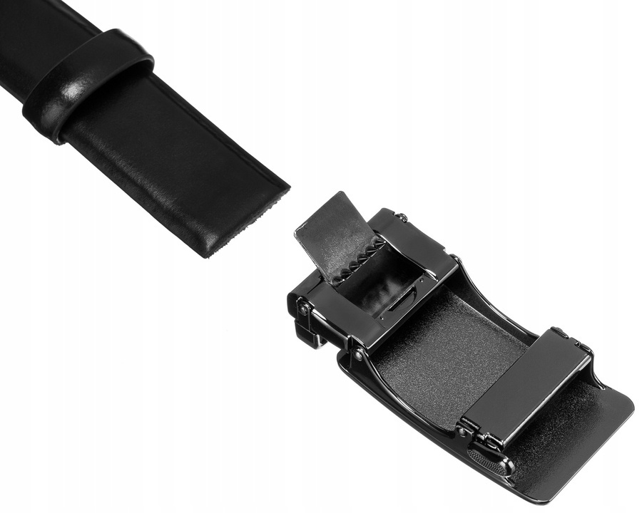 Skórzany pasek męski z klamrą automatyczną - Peterson - obrazek 5