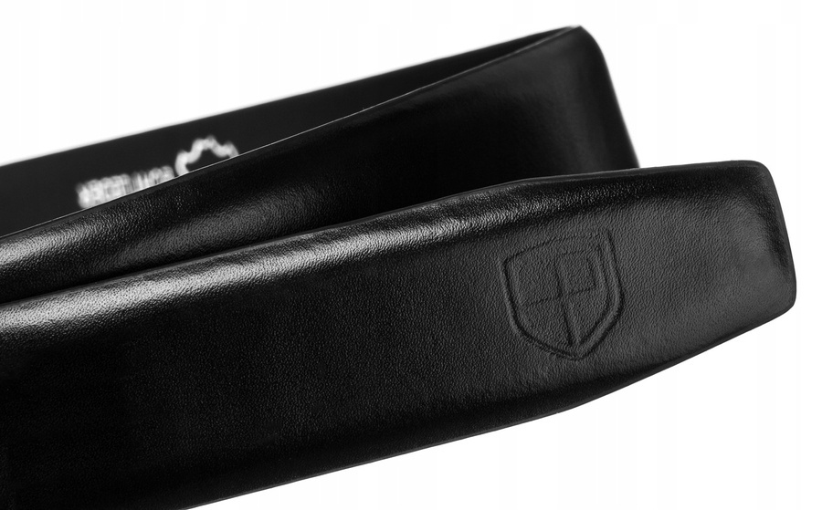 Elegancki pasek męski z klamrą automatyczną - Peterson - obrazek 3