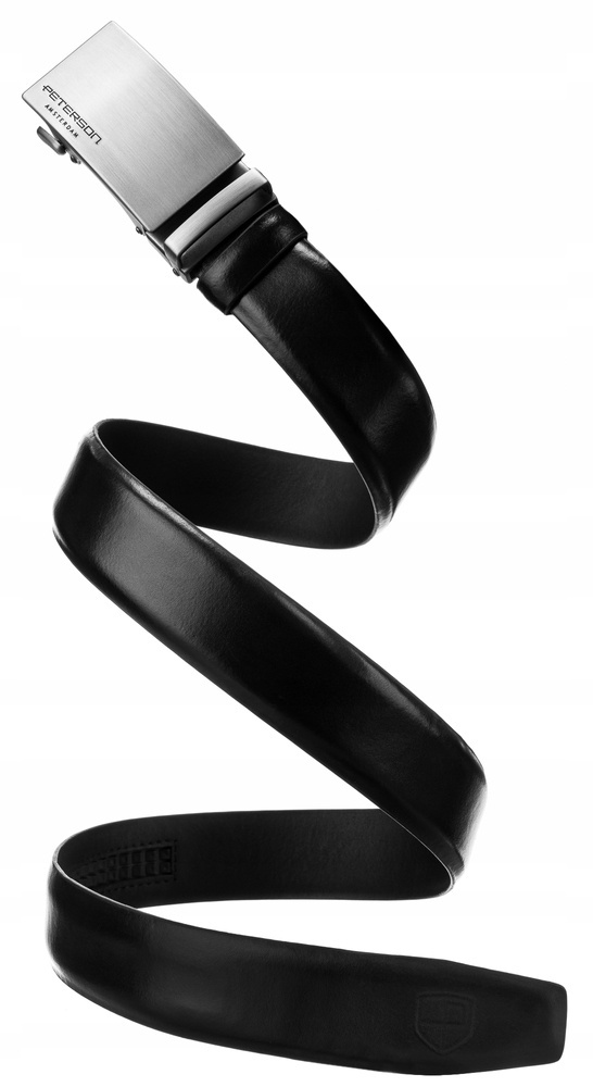 Elegancki pasek męski z klamrą automatyczną - Peterson - obrazek 6