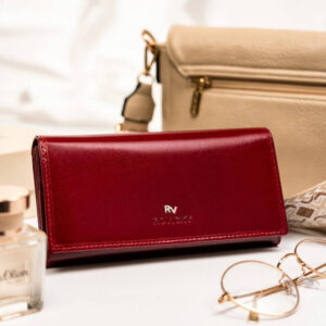 Duży, skórzany portfel damski na zatrzask - Rovicky