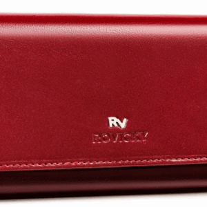 Duży, skórzany portfel damski z systemem RFID - Rovicky