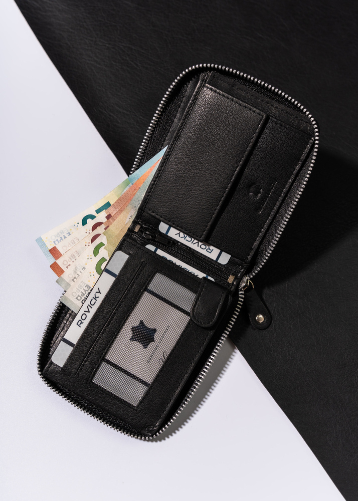 Skórzany portfel męski na zamek - Always Wild - obrazek 5