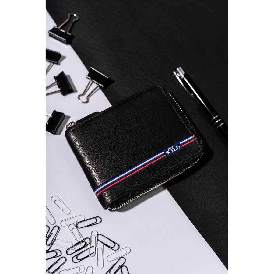 Skórzany portfel męski na zamek - Always Wild - obrazek 2