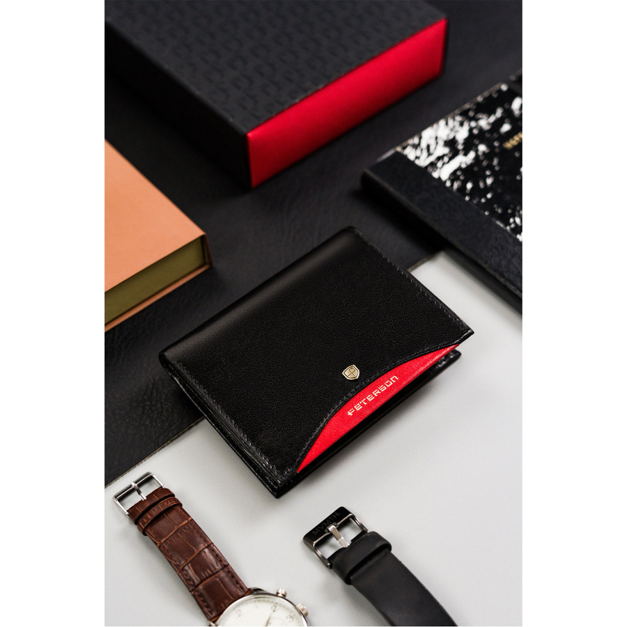 Klasyczny portfel męski bez zapięcia zewnętrznego - Peterson - obrazek 2