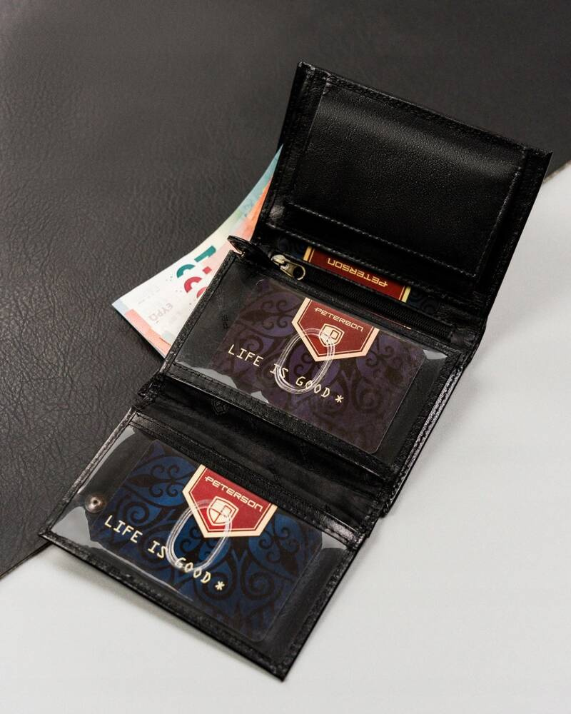 Klasyczny portfel męski bez zapięcia zewnętrznego - Peterson - obrazek 9