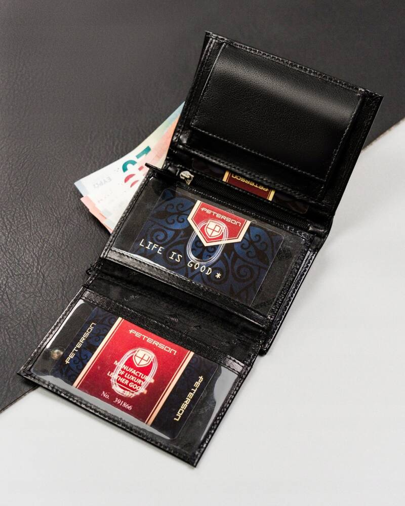 Klasyczny portfel męski bez zapięcia zewnętrznego - Peterson - obrazek 7