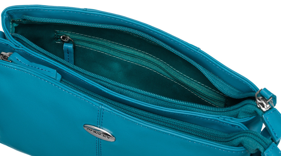 Mała, skórzana listonoszka damska - Rovicky - obrazek 6