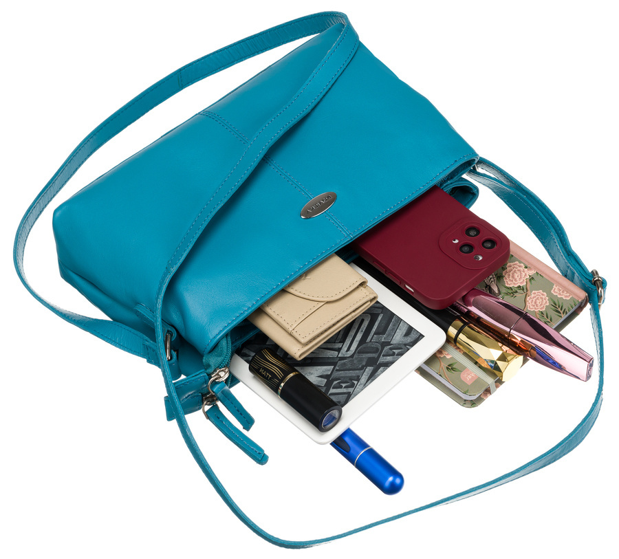 Mała, skórzana listonoszka damska - Rovicky - obrazek 9